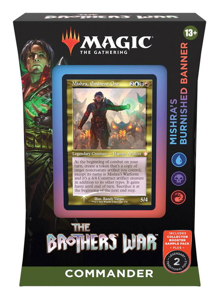 The Brothers' War Commander Deck - Mishra's Burnished Banner trading card from Commander: The Brothers' War The Brothers' War Commander Deck - Mishra's Burnished Banner - Commander: The Brothers' War Magic: The Gathering trading card