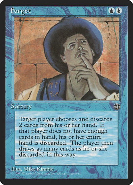 Forget trading card from Homelands Forget - Homelands Magic: The Gathering trading card