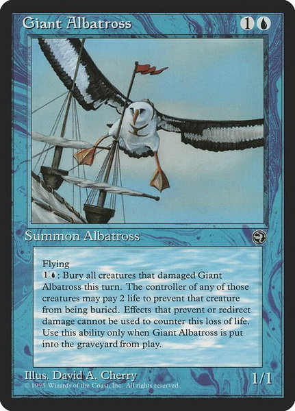 Giant Albatross trading card from Homelands Giant Albatross - Homelands Magic: The Gathering trading card