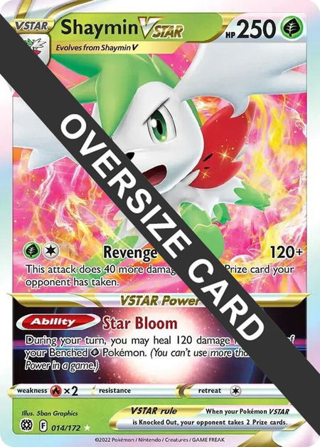 Shaymin VSTAR - 014/172 trading card from Jumbo Cards Shaymin VSTAR - 014/172 - Jumbo Cards Pokémon trading card