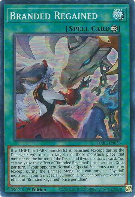 Branded Regained - Darkwing Blast YuGiOh trading card