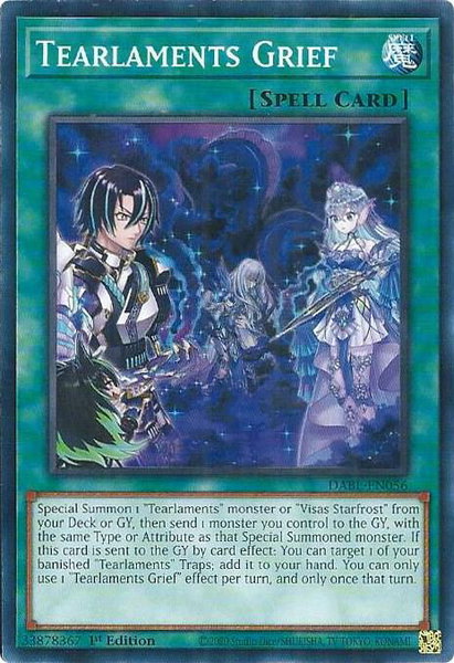 Tearlaments Grief - Darkwing Blast YuGiOh trading card