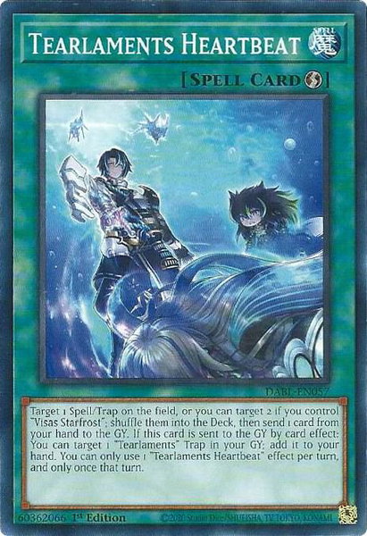 Tearlaments Heartbeat trading card from Darkwing Blast Tearlaments Heartbeat - Darkwing Blast YuGiOh trading card