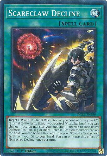 Scareclaw Decline - Darkwing Blast YuGiOh trading card