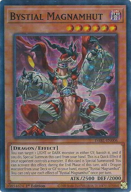 Bystial Magnamhut - Darkwing Blast YuGiOh trading card