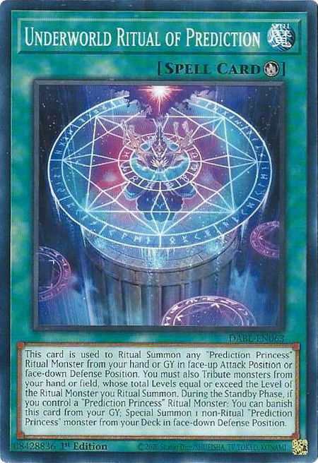 Underworld Ritual of Prediction - Darkwing Blast YuGiOh trading card