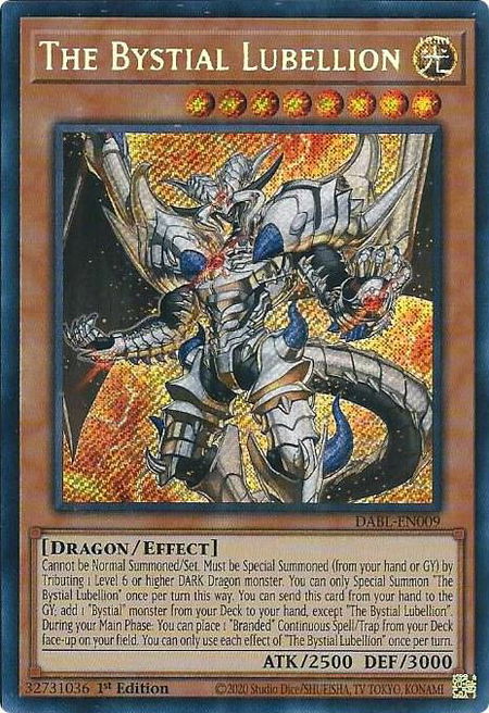 The Bystial Lubellion - Darkwing Blast YuGiOh trading card