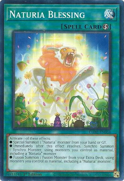 Naturia Blessing trading card from Darkwing Blast Naturia Blessing - Darkwing Blast YuGiOh trading card