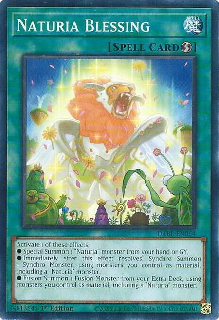 Naturia Blessing - Darkwing Blast YuGiOh trading card