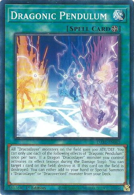 Dragonic Pendulum - Darkwing Blast YuGiOh trading card
