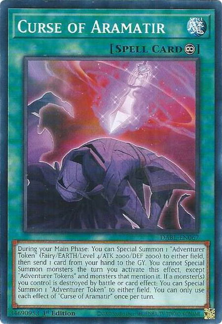 Curse of Aramatir - Darkwing Blast YuGiOh trading card
