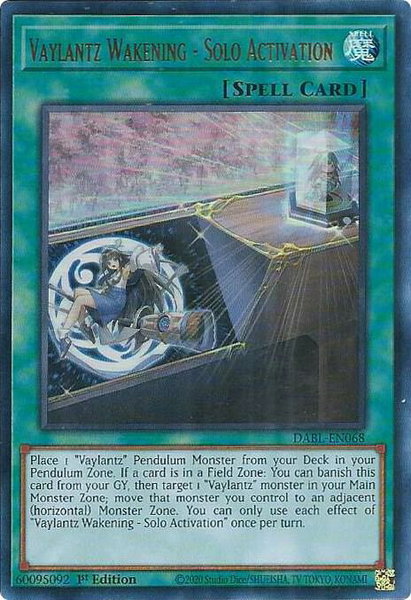 Vaylantz Wakening - Solo Activation - Darkwing Blast YuGiOh trading card