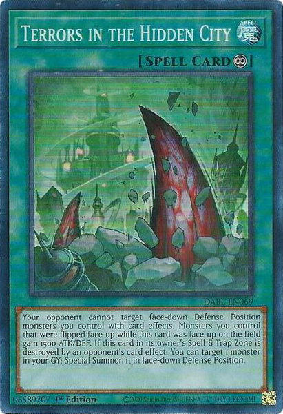 Terrors in the Hidden City trading card from Darkwing Blast Terrors in the Hidden City - Darkwing Blast YuGiOh trading card