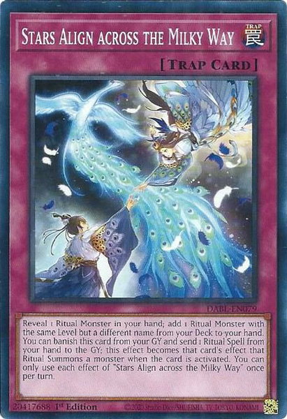 Stars Align across the Milky Way trading card from Darkwing Blast Stars Align across the Milky Way - Darkwing Blast YuGiOh trading card