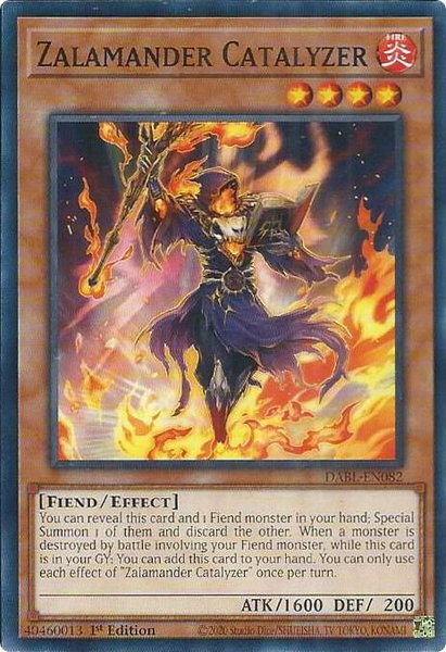 Zalamander Catalyzer - Darkwing Blast YuGiOh trading card