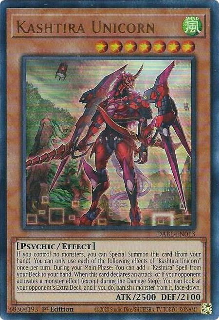 Kashtira Unicorn - Darkwing Blast YuGiOh trading card