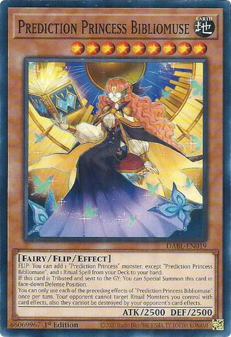 Prediction Princess Bibliomuse - Darkwing Blast YuGiOh trading card