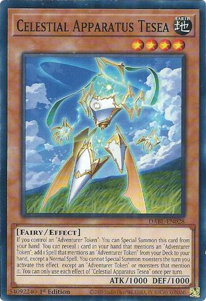 Celestial Apparatus Tesea trading card from Darkwing Blast Celestial Apparatus Tesea - Darkwing Blast YuGiOh trading card