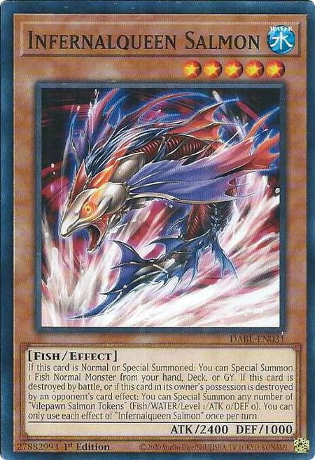 Infernalqueen Salmon - Darkwing Blast YuGiOh trading card