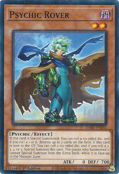 Psychic Rover trading card from Darkwing Blast Psychic Rover - Darkwing Blast YuGiOh trading card