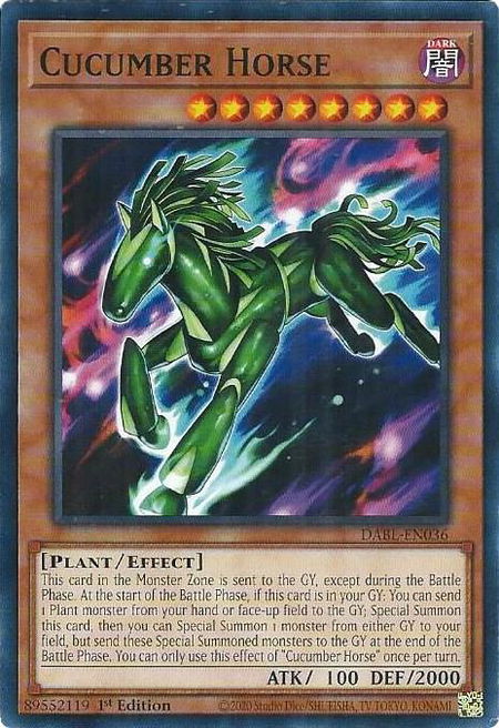 Cucumber Horse - Darkwing Blast YuGiOh trading card