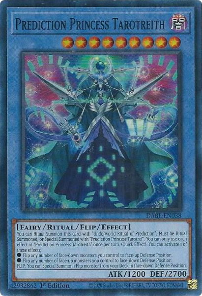 Prediction Princess Tarotreith trading card from Darkwing Blast Prediction Princess Tarotreith - Darkwing Blast YuGiOh trading card