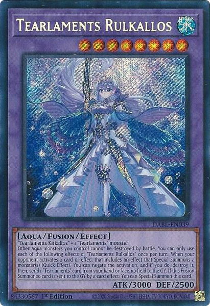 Tearlaments Rulkallos trading card from Darkwing Blast Tearlaments Rulkallos - Darkwing Blast YuGiOh trading card