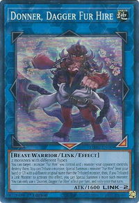 Donner, Dagger Fur Hire - Darkwing Blast (DABL) #DABL-EN049 - Super Rare YuGiOh Trading Card
