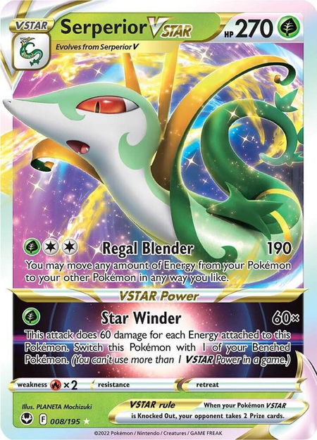 Serperior VSTAR - SWSH12: Silver Tempest Pokémon trading card
