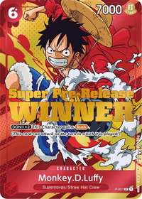 Monkey.D.Luffy (Super Pre-Release) [Winner] - One Piece Promotion Cards (OP-PR) #P-001 - Promo One Piece Trading Card