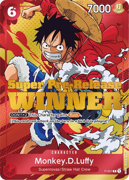 Monkey.D.Luffy (Super Pre-Release) [Winner] - One Piece Promotion Cards One Piece trading card