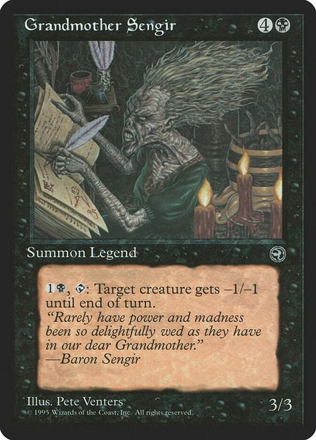 Grandmother Sengir - Homelands Magic: The Gathering trading card