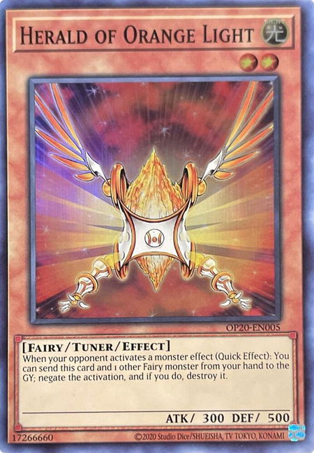 Herald of Orange Light - OTS Tournament Pack 20 YuGiOh trading card
