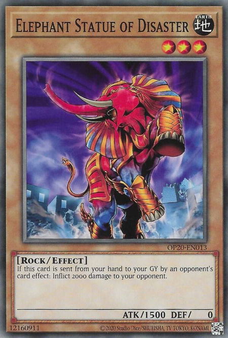 Elephant Statue of Disaster - OTS Tournament Pack 20 YuGiOh trading card