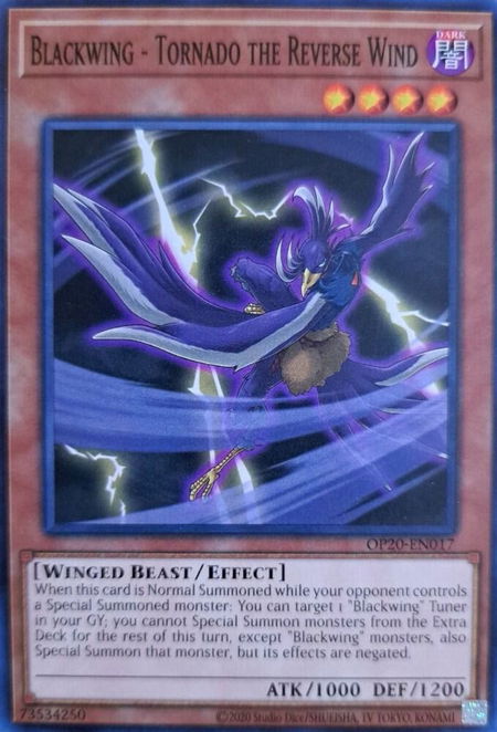 Blackwing - Tornado the Reverse Wind - OTS Tournament Pack 20 YuGiOh trading card