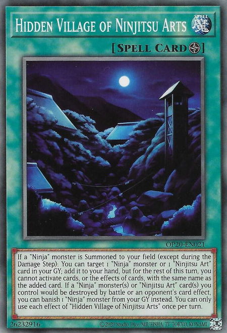 Hidden Village of Ninjitsu Arts - OTS Tournament Pack 20 YuGiOh trading card