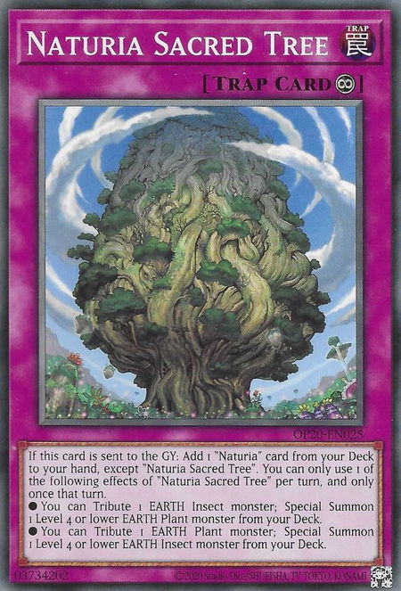 Naturia Sacred Tree - OTS Tournament Pack 20 YuGiOh trading card