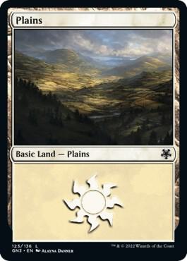 Plains (123) - Magic Game Night: Free-For-All Magic: The Gathering trading card