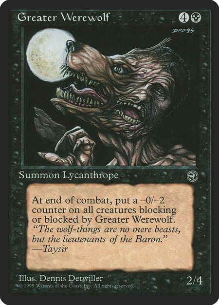 Greater Werewolf - Homelands Magic: The Gathering trading card