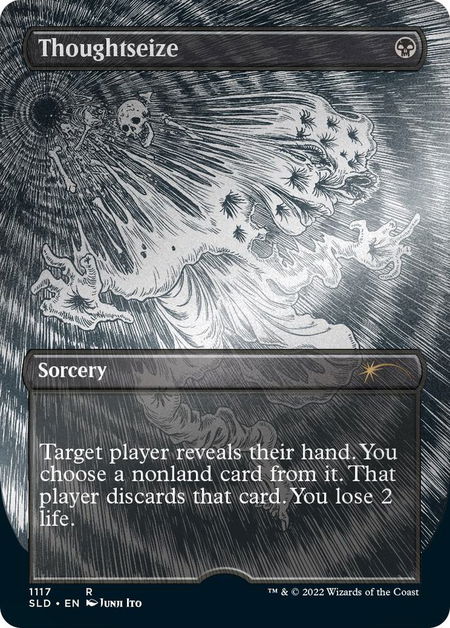 Thoughtseize (Borderless) (Foil Etched) - Secret Lair Drop Series Magic: The Gathering trading card