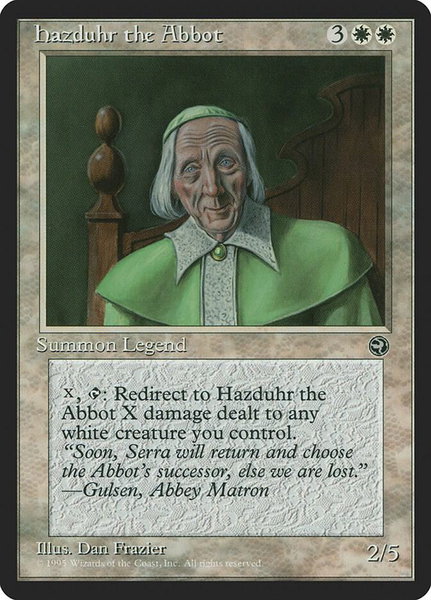 Hazduhr the Abbot - Homelands Magic: The Gathering trading card