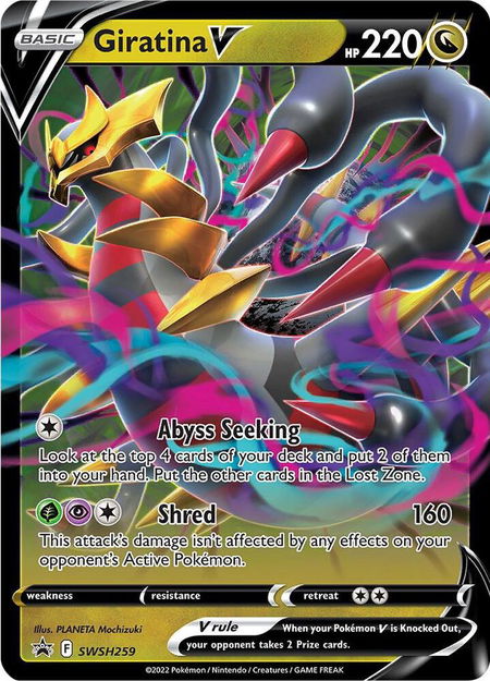 Giratina V - SWSH259 trading card from SWSH: Sword & Shield Promo Cards Giratina V - SWSH259 - SWSH: Sword & Shield Promo Cards Pokémon trading card