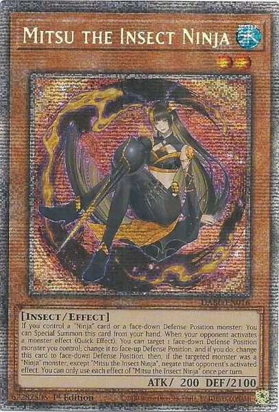 Mitsu the Insect Ninja (Starlight Rare) - Darkwing Blast YuGiOh trading card