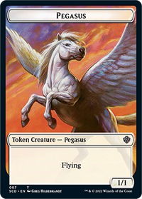 Pegasus // Faerie Double-Sided Token - Starter Commander Decks (SCD) #7 // 10 - Token Magic: The Gathering Trading Card