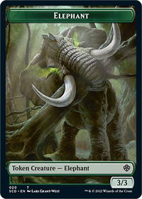 Elephant // Thopter Double-Sided Token - Starter Commander Decks (SCD) #20 // 24 - Token Magic: The Gathering Trading Card