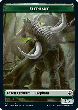 Elephant // Thopter Double-Sided Token - Starter Commander Decks Magic: The Gathering trading card