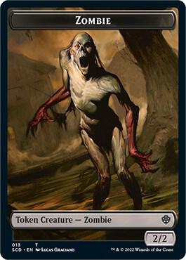 Zombie // Zombie Knight Double-Sided Token - Starter Commander Decks Magic: The Gathering trading card