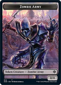 Zombie Army Double-Sided Token - Starter Commander Decks (SCD) #15 - Token Magic: The Gathering Trading Card