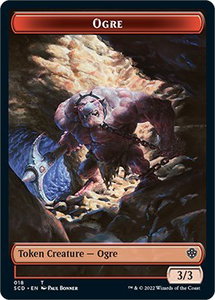 Ogre // Zombie Double-Sided Token - Starter Commander Decks (SCD) #18 // 13 - Token Magic: The Gathering Trading Card