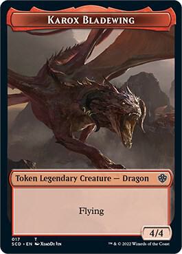 Karox Bladewing Double-Sided Token trading card from Starter Commander Decks Karox Bladewing Double-Sided Token - Starter Commander Decks Magic: The Gathering trading card
